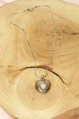 Florit Doğal Taşı Zincirli El Yapımı Kolye Uç: 2 cm Zincir: 20 cm Kutulu - 6