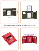 Grande Hakiki Deri Kadın Cüzdan Taba 2632 - 2