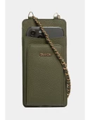Grande Hakiki Deri Kadın Telefon Çantası Yeşil 2783 thumbnail 1