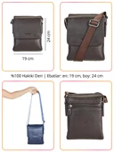 Grande Hakiki Deri Erkek Postacı Çantası Taba 4269 - 2