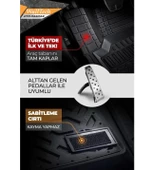 Renault Megane 2 2002-2009 Uyumlu Havuzlu Oto Paspas A+ Siyah - 3