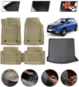 Dacia Sandero 2008-2021 Uyumlu Paspas Araca Özel Bagaj Havuzu MBS Bej thumbnail 1
