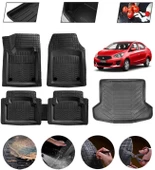 Mitsubishi Attrage Sedan 2014 Sonrası Uyumlu Paspas Araca Özel Bagaj Havuzu MBS Siyah thumbnail 1