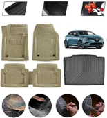 Renault Clio 5 2019-2023 Uyumlu Paspas Araca Özel Bagaj Havuzu MBS Bej - 1