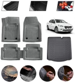 Peugeot 301 Uyumlu Paspas Araca Özel Bagaj Havuzu MBS Gri thumbnail 1