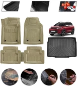 Citroen C3 Aircross Alt Kısım 2016-2025 Uyumlu Paspas Araca Özel Bagaj Havuzu MBS Bej thumbnail 1