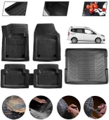 Ford Courier 2014-2023 Uyumlu Paspas Araca Özel Bagaj Havuzu MBS Siyah thumbnail 1