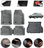 Opel Astra F 1991-1998 Sedan Uyumlu Paspas Araca Özel Bagaj Havuzu MBS Gri thumbnail 1