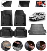 Fiat Doblo Maxi 2010-2015 Sonrası Uyumlu Paspas Araca Özel Bagaj Havuzu MBS Siyah thumbnail 1