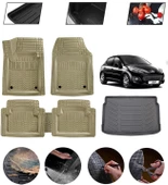 Peugeot 207 Uyumlu Paspas Araca Özel Bagaj Havuzu MBS Bej thumbnail 1