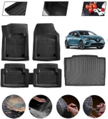 Renault Clio 5 2019-2023 Uyumlu Paspas Araca Özel Bagaj Havuzu MBS Siyah - 1