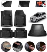 Dacia Logan Mcv 2005-2014 Uyumlu Paspas Araca Özel Bagaj Havuzu MBS Siyah thumbnail 1