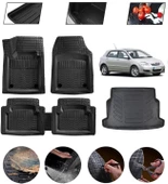 Toyota Corolla Hatchback 2002-2007  Uyumlu Paspas Araca Özel Bagaj Havuzu MBS Siyah thumbnail 1