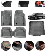 Ford Focus 5 Sedan Tamir Kitli Uyumlu Paspas Araca Özel Bagaj Havuzu MBS Gri thumbnail 1