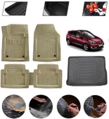 Renault Scenic 3 2009-2015 Uyumlu Paspas Araca Özel Bagaj Havuzu MBS Bej thumbnail 1