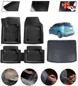 Ford Focus 1 Sedan Uyumlu Paspas Araca Özel Bagaj Havuzu MBS Siyah thumbnail 1