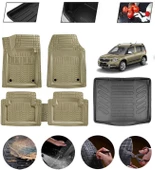 Skoda Yeti 2009-2018 Uyumlu Paspas Araca Özel Bagaj Havuzu MBS Bej thumbnail 1