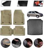 Skoda Fabia Station Wagon 1999-2007 Uyumlu Paspas Araca Özel Bagaj Havuzu MBS Bej thumbnail 1