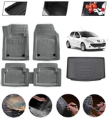 Peugeot 206 Uyumlu Paspas Araca Özel Bagaj Havuzu MBS Gri thumbnail 1