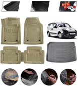 Peugeot Bipper Uyumlu Paspas Araca Özel Bagaj Havuzu MBS Bej thumbnail 1