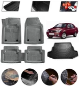 Fiat Albea Uyumlu Paspas Araca Özel Bagaj Havuzu MBS Gri thumbnail 1