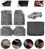 Ford Focus 2 Station Wagon Uyumlu Paspas Araca Özel Bagaj Havuzu MBS Gri thumbnail 1