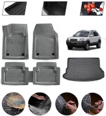 Hyundai Tucson 2005-2010 Uyumlu Paspas Araca Özel Bagaj Havuzu MBS Gri thumbnail 1