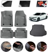 Honda Civic Sedan 2012-2016 Uyumlu Paspas Araca Özel Bagaj Havuzu MBS Gri thumbnail 1