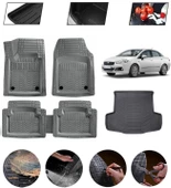 Fiat Linea Uyumlu Paspas Araca Özel Bagaj Havuzu MBS Gri thumbnail 1