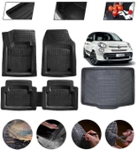 Fiat 500L Uyumlu Paspas Araca Özel Bagaj Havuzu MBS Siyah thumbnail 1