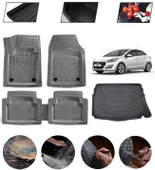 Hyundai i30 2012-2016 Uyumlu Paspas Araca Özel Bagaj Havuzu MBS Gri thumbnail 1