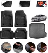 Renault Megane 4  Sedan Sol Cepli 2016-2025 Uyumlu Paspas Araca Özel Bagaj Havuzu MBS Siyah - 1