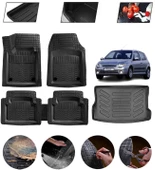 Renault Clio 2 1998-2005 Uyumlu Paspas Araca Özel Bagaj Havuzu MBS Siyah thumbnail 1