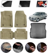 Renault Symbol 1999-2008 Uyumlu Paspas Araca Özel Bagaj Havuzu MBS Bej thumbnail 1