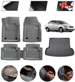 Hyundai Accent Era 2006-2012 Uyumlu Paspas Araca Özel Bagaj Havuzu MBS Gri thumbnail 1