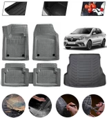 Renault Symbol 2008-2012 Uyumlu Paspas Araca Özel Bagaj Havuzu MBS Gri thumbnail 1