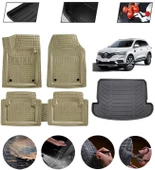 Renault Koleos Uyumlu Paspas Araca Özel Bagaj Havuzu MBS Bej thumbnail 1