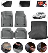 Toyota Corolla Sedan 2002-2007  Uyumlu Paspas Araca Özel Bagaj Havuzu MBS Gri thumbnail 1