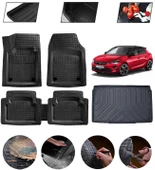 Opel Corsa F 2019-2025 Uyumlu Paspas Araca Özel Bagaj Havuzu MBS Siyah thumbnail 1