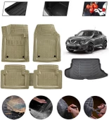 Nissan Juke 2010-2015 Uyumlu Paspas Araca Özel Bagaj Havuzu MBS Bej thumbnail 1