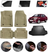 Fiat Albea Uyumlu Paspas Araca Özel Bagaj Havuzu MBS Bej thumbnail 1