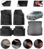 Renault Symbol 1999-2008 Uyumlu Paspas Araca Özel Bagaj Havuzu MBS Siyah thumbnail 1