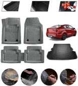 Kia Rio 2011-2017 Uyumlu Paspas Araca Özel Bagaj Havuzu MBS Gri thumbnail 1