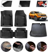 Dacia Duster 4X2 2018-2023 Uyumlu Paspas Araca Özel Bagaj Havuzu MBS Siyah thumbnail 1