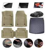 Audi A7 2018-2025 Uyumlu Paspas Araca Özel Bagaj Havuzu MBS Bej thumbnail 1