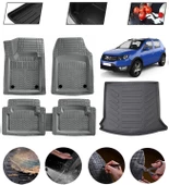 Dacia Sandero 2008-2021 Uyumlu Paspas Araca Özel Bagaj Havuzu MBS Gri thumbnail 1