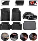 Peugeot 207 Uyumlu Paspas Araca Özel Bagaj Havuzu MBS Siyah thumbnail 1