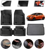 Peugeot 208 2012-2019 Uyumlu Paspas Araca Özel Bagaj Havuzu MBS Siyah thumbnail 1