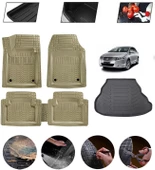 Honda City 2006-2015 Uyumlu Paspas Araca Özel Bagaj Havuzu MBS Bej thumbnail 1