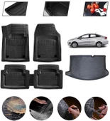 Ford Fiesta 2009-2017 Uyumlu Paspas Araca Özel Bagaj Havuzu MBS Siyah thumbnail 1